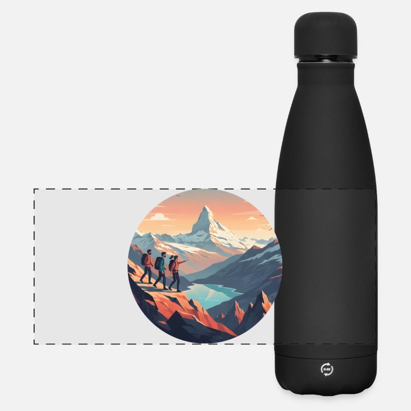 Wander - Matte Panoramic Thermal Bottle 500 ml - black
