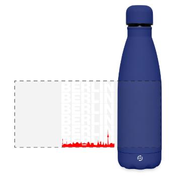 SKYLINE DE BERLIN, AMBIANCE CAPITALE ! MUR - Gourde isotherme panoramique mate 500 ml - bleu foncé  - Devant