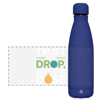 Spécialiste certifié en dilution clinique en vêtements - Gourde isotherme panoramique mate 500 ml - bleu foncé  - Devant