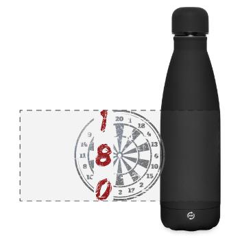 Darts 180 Vintage Dartboard - Matte Panoramic Thermal Bottle 500 ml - black - Front