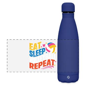 Volleyball Saying Beachvolleyball - Matte Panoramic Thermal Bottle 500 ml - dark blue  - Front