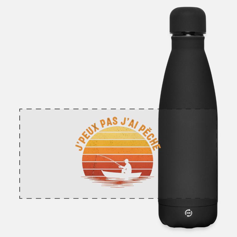 J'peux pas j'ai pêche - Gourde isotherme panoramique mate 500 ml - noir