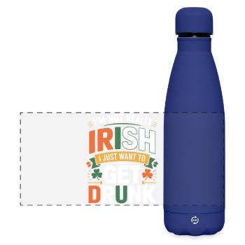 Not Really Irish I Just Want to Get Drunk - Matte Panoramic Thermal Bottle 500 ml - dark blue  - Front