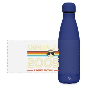 Original 2005 Limited Edition Retro - Matte Panoramic Thermal Bottle 500 ml - dark blue  - Front