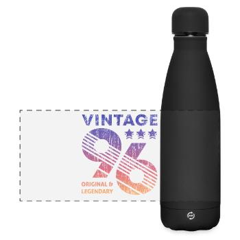 Vintage 1996 - Matte Panorama Isolierflasche 500 ml - Schwarz - Vorne