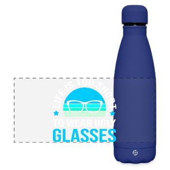 Optician Ophthalmologist Optics - Matte Panoramic Thermal Bottle 500 ml - dark blue  - Front