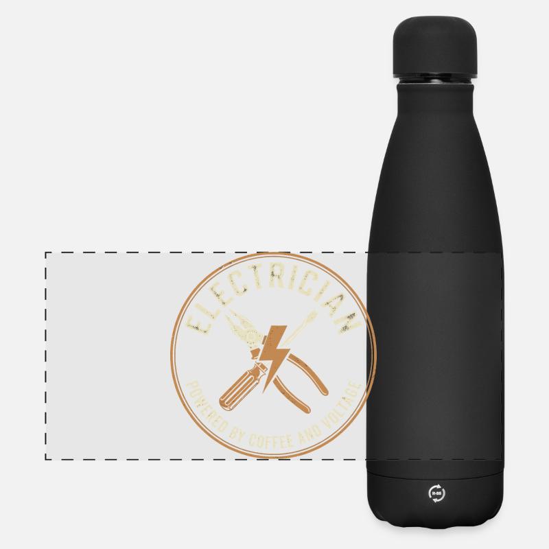Electrician Coffee Voltage - Matte Panoramic Thermal Bottle 500 ml - black