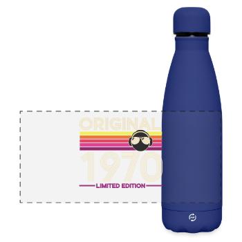 Original 1970's Retro Edition - Matte Panoramic Thermal Bottle 500 ml - dark blue  - Front