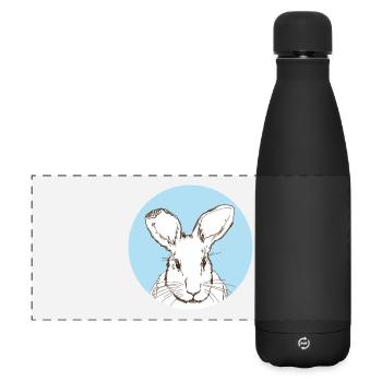 Rabbit - Matte Panoramic Thermal Bottle 500 ml - black - Front