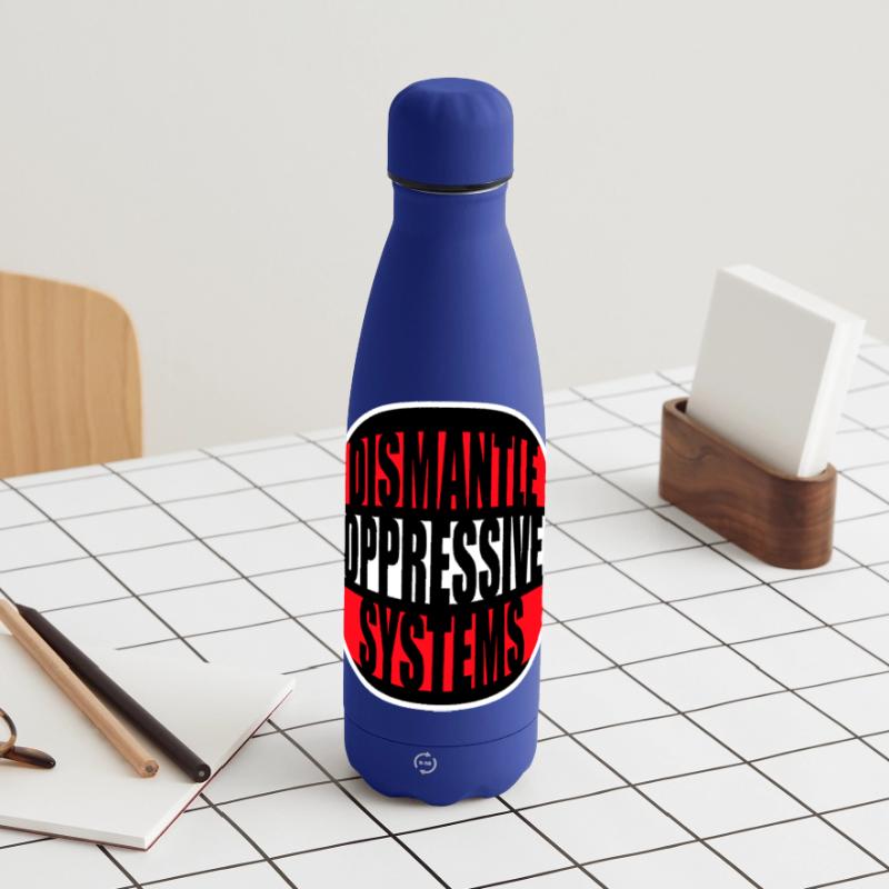 Dismantle Oppressive Systems Activism Statement Matte Panoramic Thermal Bottle 500 ml