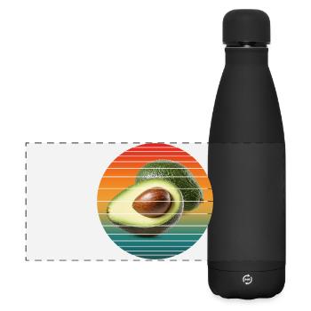 Fruit de l’avocat - Gourde isotherme panoramique mate 500 ml - noir - Devant