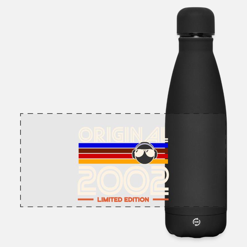 Original 2002 Limited Edition Retro - Matte Panorama Isolierflasche 500 ml - Schwarz