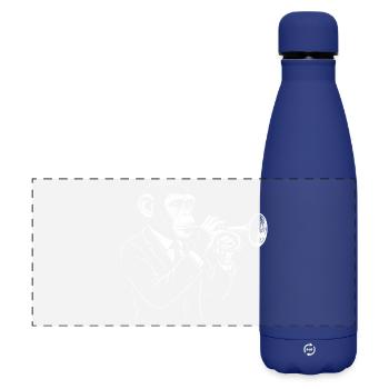 Chimp Jazz Trumpet in Suit - Matte Panoramic Thermal Bottle 500 ml - dark blue  - Front