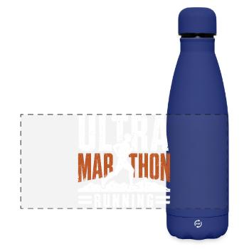 Graphique du coureur en course d’ultra-marathon - Gourde isotherme panoramique mate 500 ml - bleu foncé  - Devant