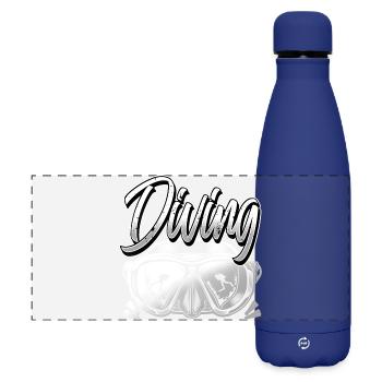 Diving Divers - Matte Panoramic Thermal Bottle 500 ml - dark blue  - Front