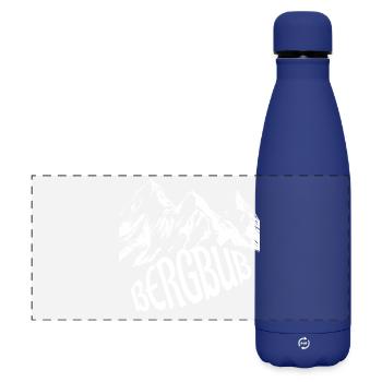 Bergbub - Matte Panorama Isolierflasche 500 ml - Dunkelblau  - Vorne