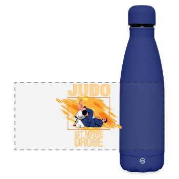 Judo ist meine Droge - Matte Panorama Isolierflasche 500 ml - Dunkelblau  - Vorne
