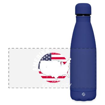 Kansas City - Gourde isotherme panoramique mate 500 ml - bleu foncé  - Devant