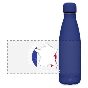 Nantes - Matte Panoramic Thermal Bottle 500 ml - dark blue  - Front