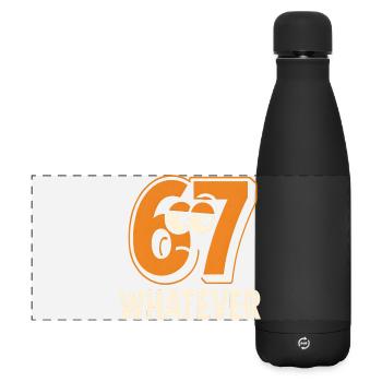 Six Seven Whatever Italian Brainrot Humor Meme  - Matte Panorama Isolierflasche 500 ml - Schwarz - Vorne