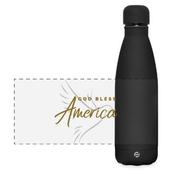 GOD BLESS AMERICA - Matte Panorama Isolierflasche 500 ml - Schwarz - Vorne