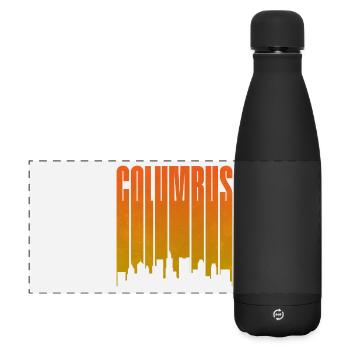 Columbus Sonnenuntergang Skyline - Matte Panorama Isolierflasche 500 ml - Schwarz - Vorne