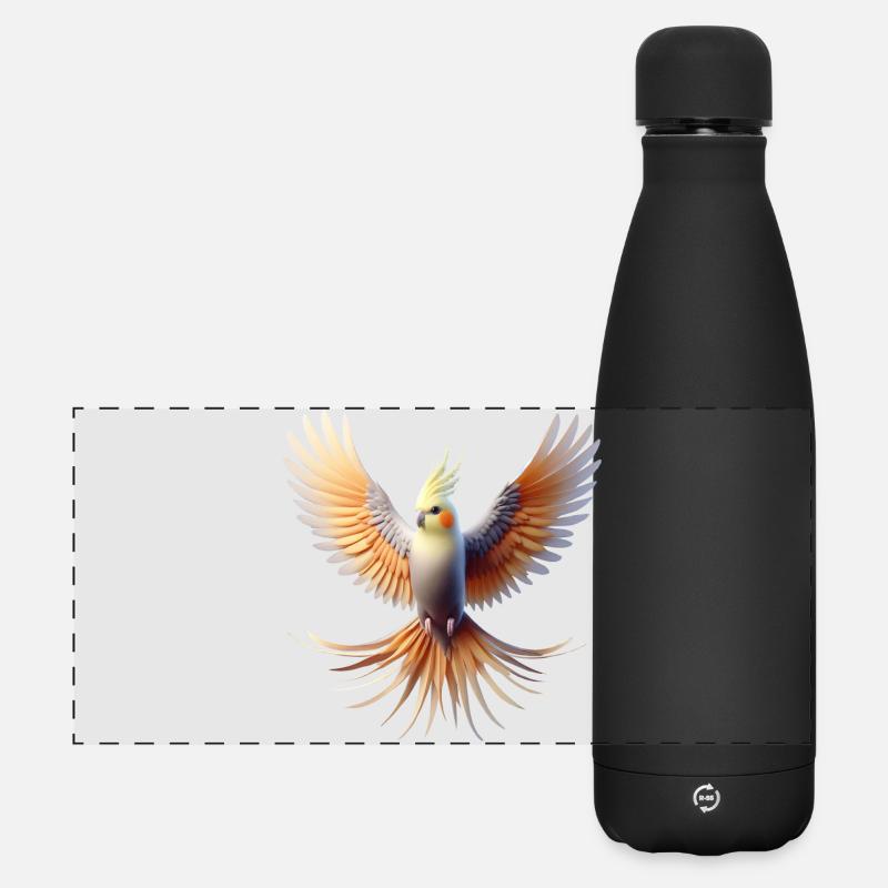 Cockatiel (20) - Matte Panoramic Thermal Bottle 500 ml - black