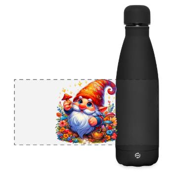 Gnome Goblin Elf - Matte Panoramic Thermal Bottle 500 ml - black - Front