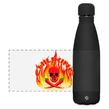 Roi du Chili - Gourde isotherme panoramique mate 500 ml - noir - Devant