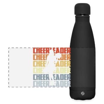 Vintage Cheerleader - Matte Panoramic Thermal Bottle 500 ml - black - Front