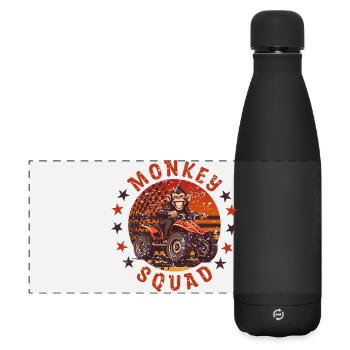 Affen Quad Truppe - Matte Panorama Isolierflasche 500 ml - Schwarz - Vorne