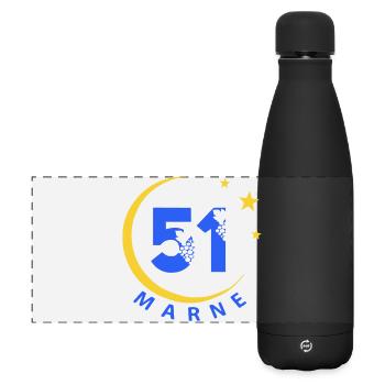 51 - Matte Panoramic Thermal Bottle 500 ml - black - Front