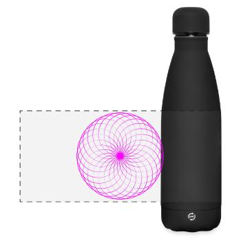 Neonspirale Netz Torus - Matte Panorama Isolierflasche 500 ml - Schwarz - Vorne