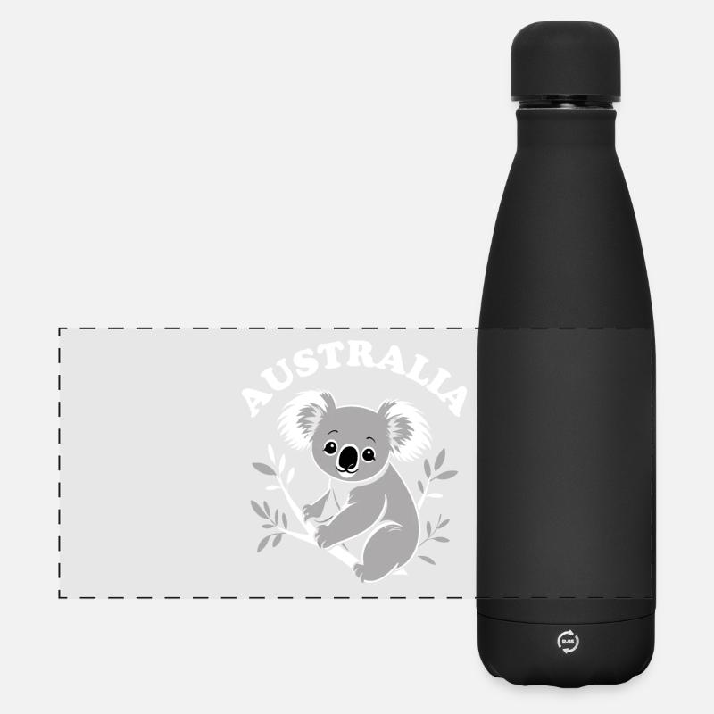 Australia Koala - Matte Panoramic Thermal Bottle 500 ml - black