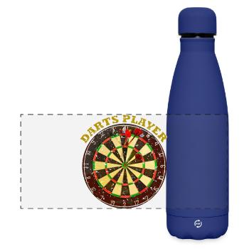 Conception de motif de joueur de fléchettes - Gourde isotherme panoramique mate 500 ml - bleu foncé  - Devant