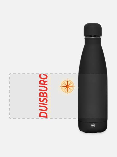 Duisburg - Matte Panorama Isolierflasche 500 ml - Schwarz