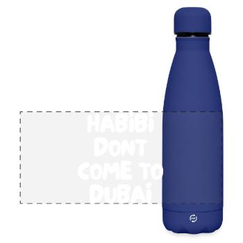 Habibi ne vient pas à Dubaï - Gourde isotherme panoramique mate 500 ml - bleu foncé  - Devant