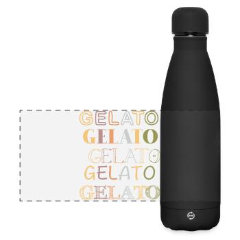 Gelato Vintage Retro - Matte Panorama Isolierflasche 500 ml - Schwarz - Vorne
