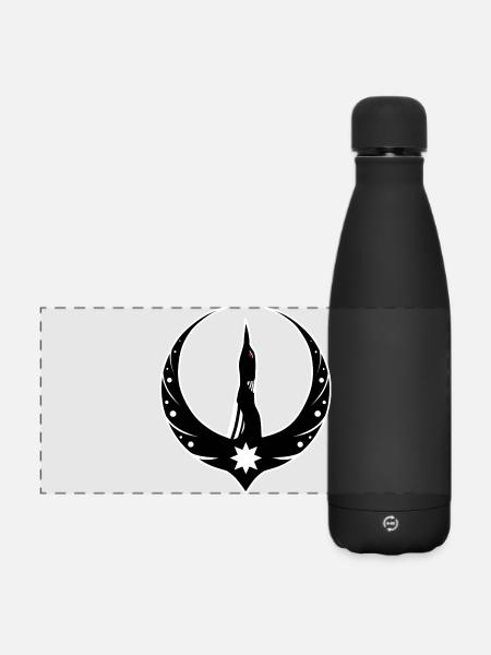 Logo de la rébellion d’Eistaucher - logo de la rébellion des plongées - Gourde isotherme panoramique mate 500 ml - noir