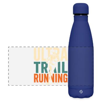 Ultra Trail Running - Gourde isotherme panoramique mate 500 ml - bleu foncé  - Devant