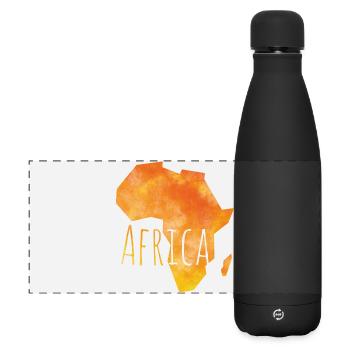 africa - Matte Panorama Isolierflasche 500 ml - Schwarz - Vorne