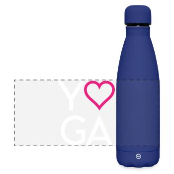 Joga - Matte Panorama Isolierflasche 500 ml - Dunkelblau  - Vorne