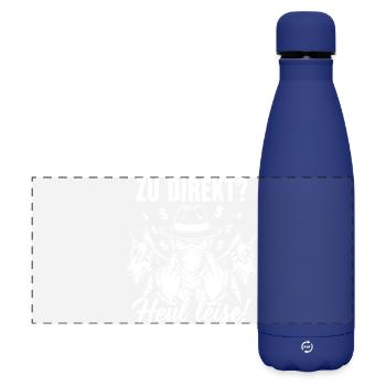 Direct announcement - Matte Panoramic Thermal Bottle 500 ml - dark blue  - Front