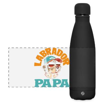 Labrador Tricks - Matte Panoramic Thermal Bottle 500 ml - black - Front