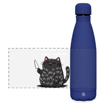 6-7 Mème Internet 6 7 Snack Cat - Gourde isotherme panoramique mate 500 ml - bleu foncé  - Devant