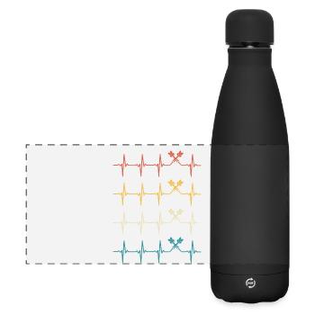Dart Heartbeat Rétro Darts Darter - Gourde isotherme panoramique mate 500 ml - noir - Devant