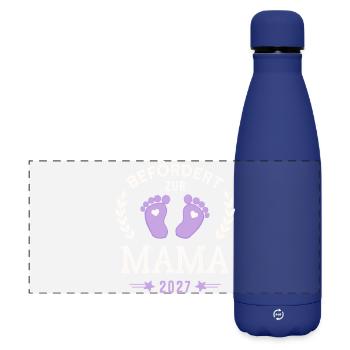 Befördert zur Mama 2027 Werdende Mama - Matte Panorama Isolierflasche 500 ml - Dunkelblau  - Vorne