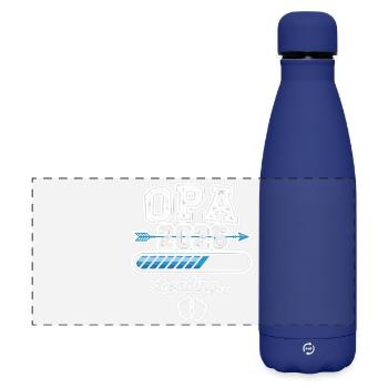 Opa 2026 Loading Bar Baby Ankündigung Geschenk - Matte Panorama Isolierflasche 500 ml - Dunkelblau  - Vorne