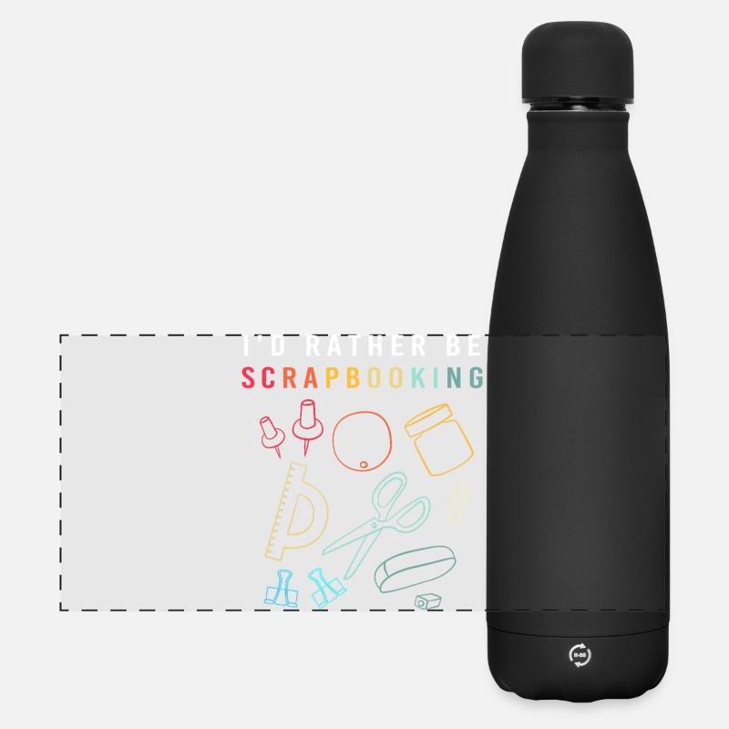 Scrapbook Scrapbooking - Matte Panorama Isolierflasche 500 ml - Schwarz