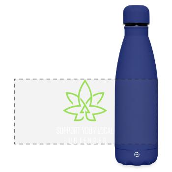 Funny Stoner Outfits - Matte Panoramic Thermal Bottle 500 ml - dark blue  - Front